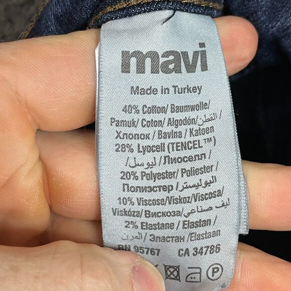 Mavi Jeans Mens 34x34 (Fits 31x32) Blue Jake Slim Fit Dark Wash Denim Stretch - Picture 4 of 15